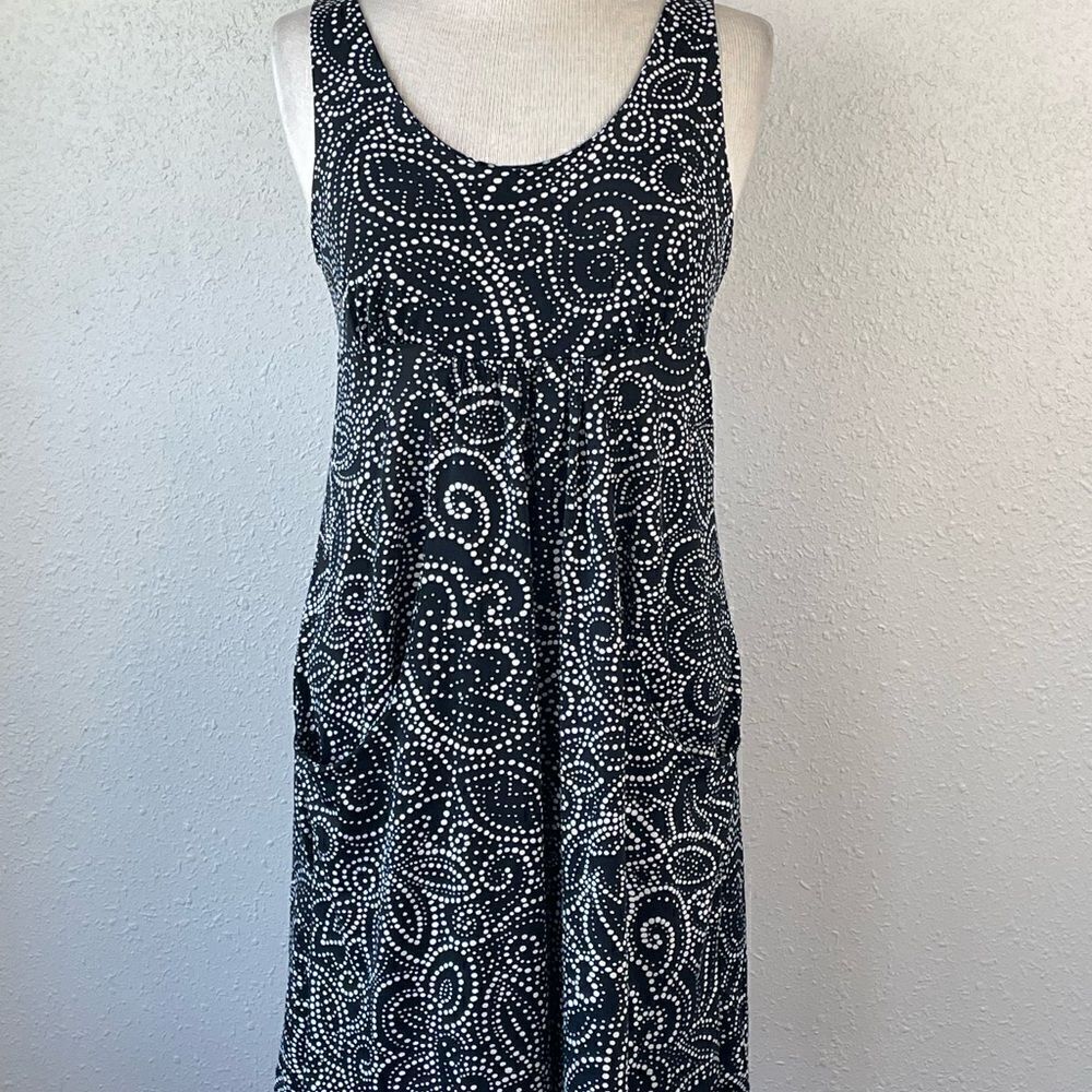 EUC Portocruz Womens Black and White Polka Dot Pattern Dress Size S